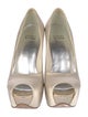 Stuart Weitzman Satin Crystal Embellishments Pumps