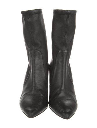 Stuart Weitzman Leather Sock Boots