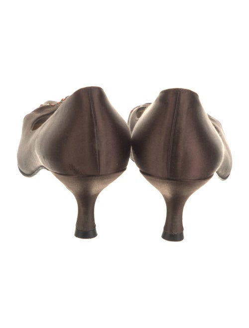 Stuart Weitzman Satin Crystal Embellishments Pumps