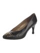 Stuart Weitzman Leather Studded Accents Pumps
