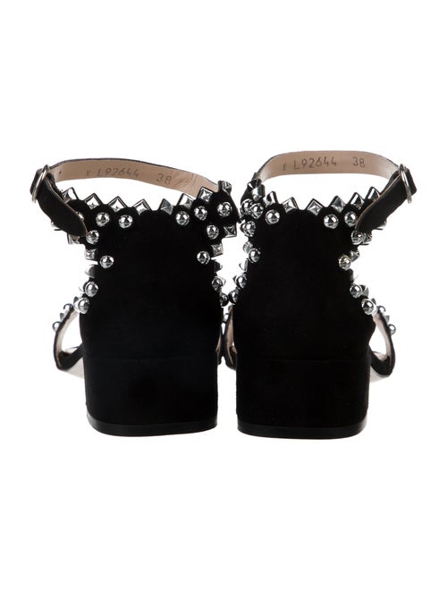 Stuart Weitzman Suede Studded Accents Sandals