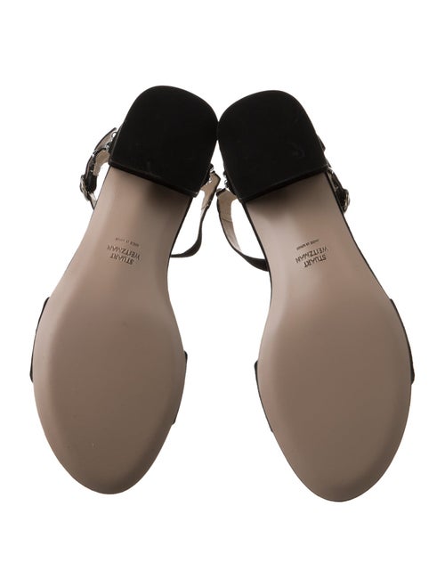 Stuart Weitzman Suede Studded Accents Sandals