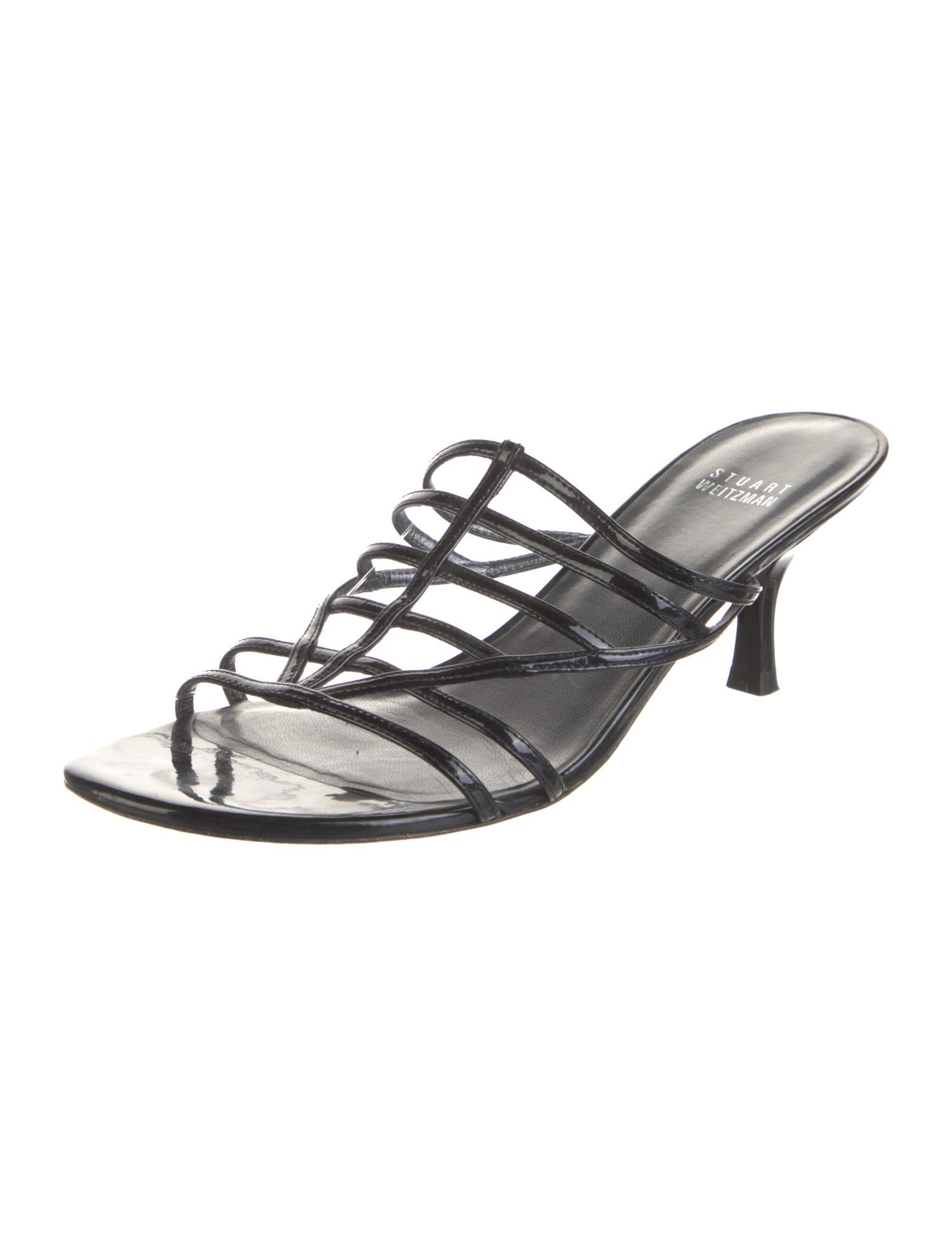 Stuart Weitzman Patent Leather Slides