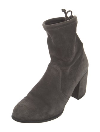 Stuart Weitzman Suede Bow Accents Boots