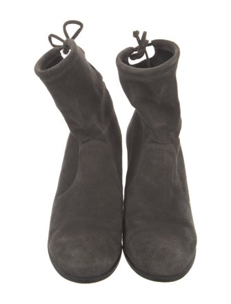 Stuart Weitzman Suede Bow Accents Boots