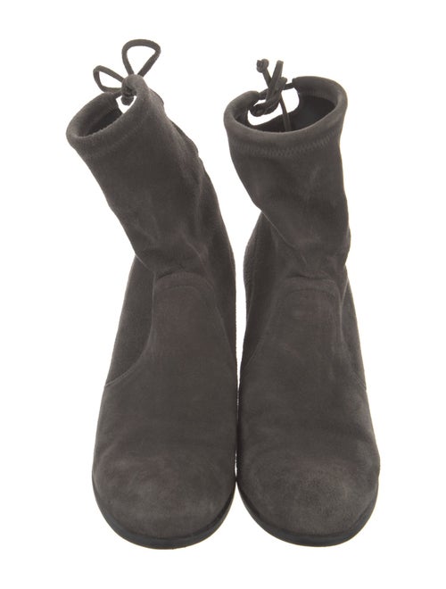 Stuart Weitzman Suede Bow Accents Boots