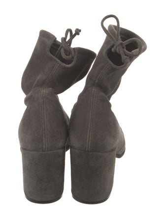 Stuart Weitzman Suede Bow Accents Boots