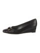 Stuart Weitzman Leather Chain-Link Accents Ballet Flats