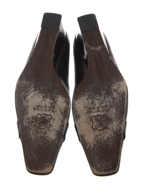 Stuart Weitzman Leather Chain-Link Accents Ballet Flats