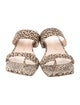 Stuart Weitzman Suede Animal Print Slides
