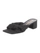 Stuart Weitzman Denim Bow Accents Slides