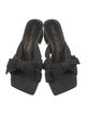 Stuart Weitzman Denim Bow Accents Slides