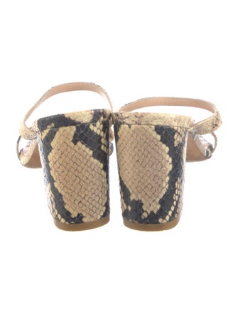 Stuart Weitzman Leather Animal Print Slides