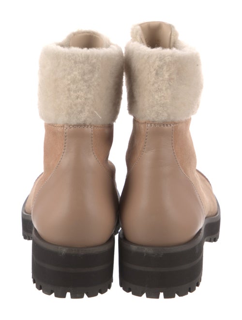 Stuart Weitzman Suede Printed Combat Boots