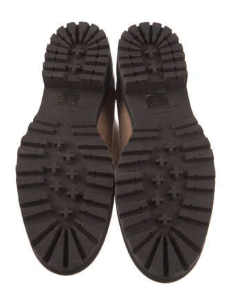 Stuart Weitzman Suede Printed Combat Boots