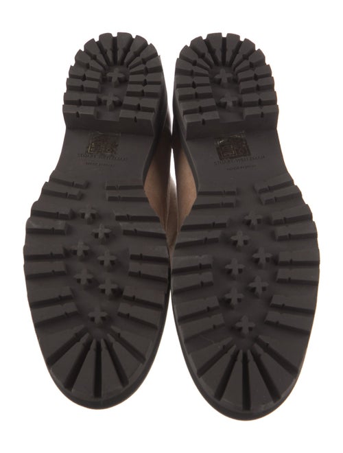 Stuart Weitzman Suede Printed Combat Boots