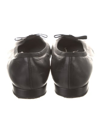Stuart Weitzman Leather Bow Accents Flats