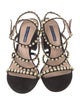 Stuart Weitzman Suede Studded Accents Sandals