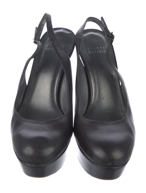 Stuart Weitzman Leather Slingback Pumps