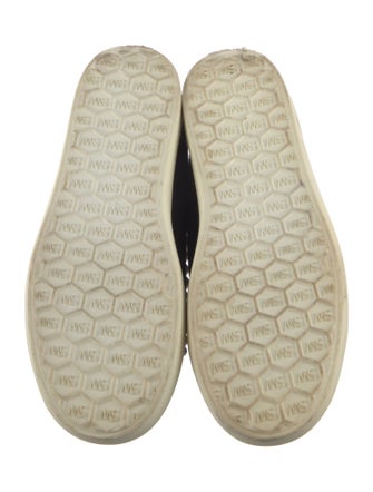 Stuart Weitzman Faux Pearl Accents Suede Sneakers
