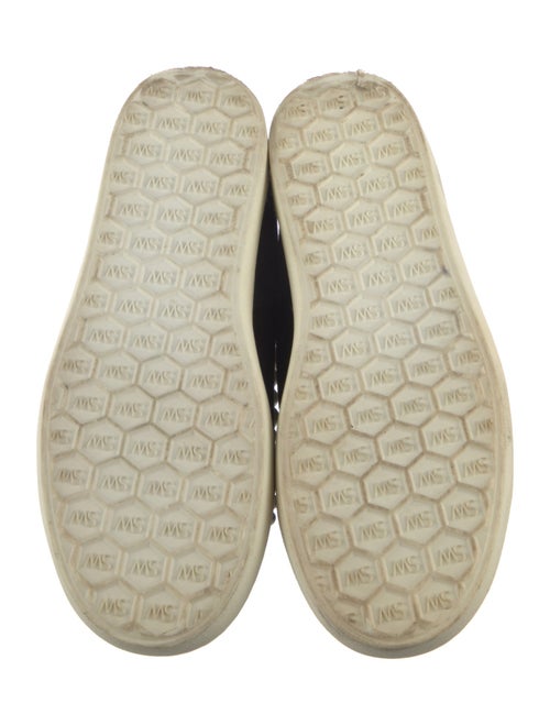 Stuart Weitzman Faux Pearl Accents Suede Sneakers