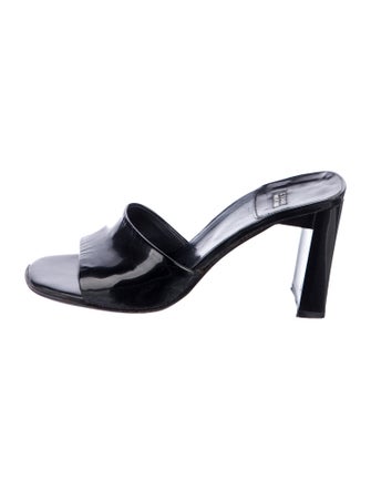 Stuart Weitzman Patent Leather Slides