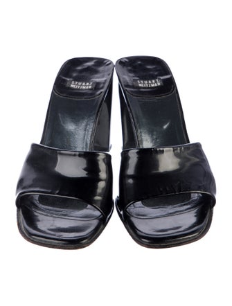 Stuart Weitzman Patent Leather Slides