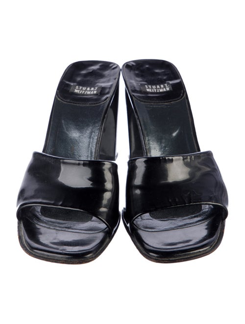 Stuart Weitzman Patent Leather Slides