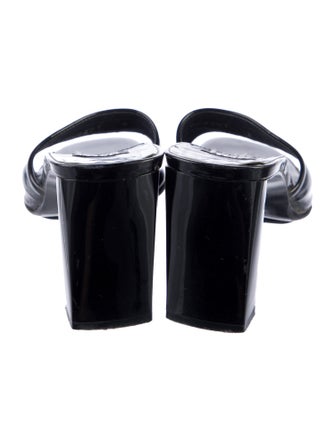 Stuart Weitzman Patent Leather Slides