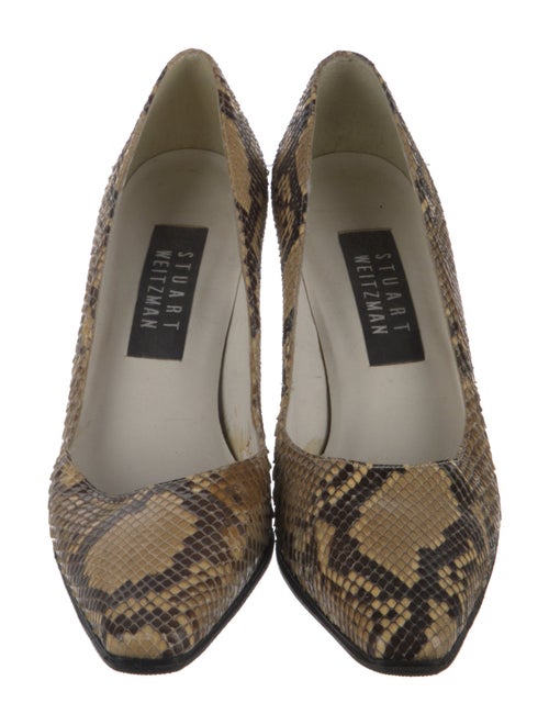 Stuart Weitzman Leather Animal Print Pumps