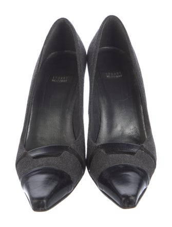 Stuart Weitzman Wool Bow Accents Pumps