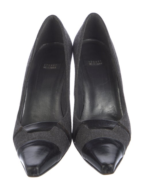 Stuart Weitzman Wool Bow Accents Pumps
