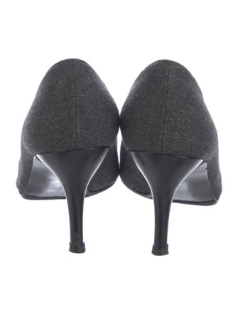 Stuart Weitzman Wool Bow Accents Pumps
