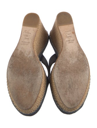 Stuart Weitzman Denim Cutout Accent Espadrilles