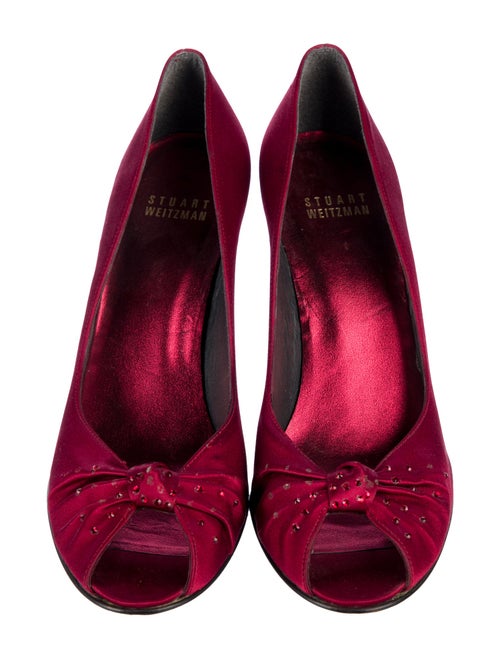Stuart Weitzman Velvet Crystal Embellishments Pumps