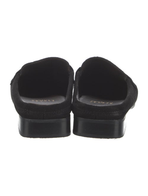 Stuart Weitzman Suede Crystal Embellishments Mules