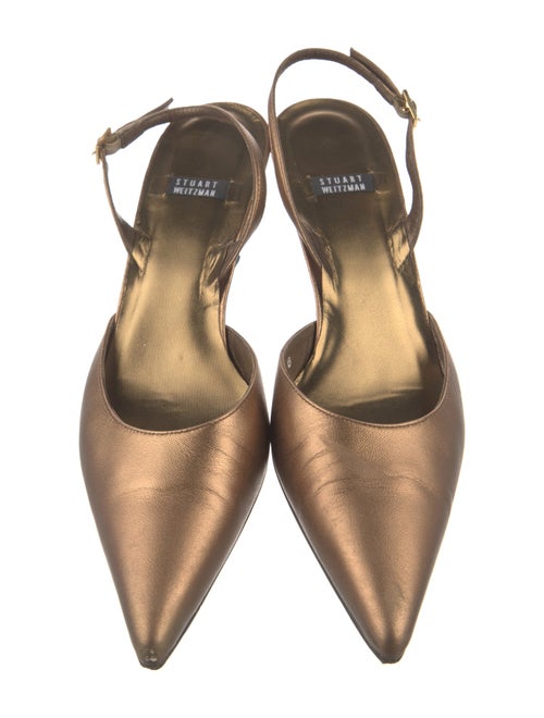 Stuart Weitzman Leather Slingback Pumps