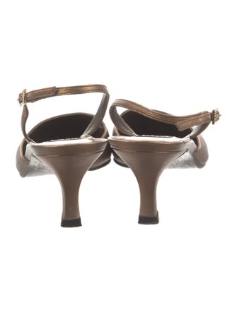 Stuart Weitzman Leather Slingback Pumps