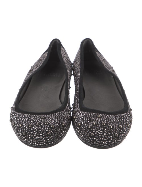 Stuart Weitzman Suede Studded Accents Flats