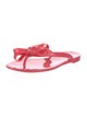 Stuart Weitzman Rubber Bow Accents Slides