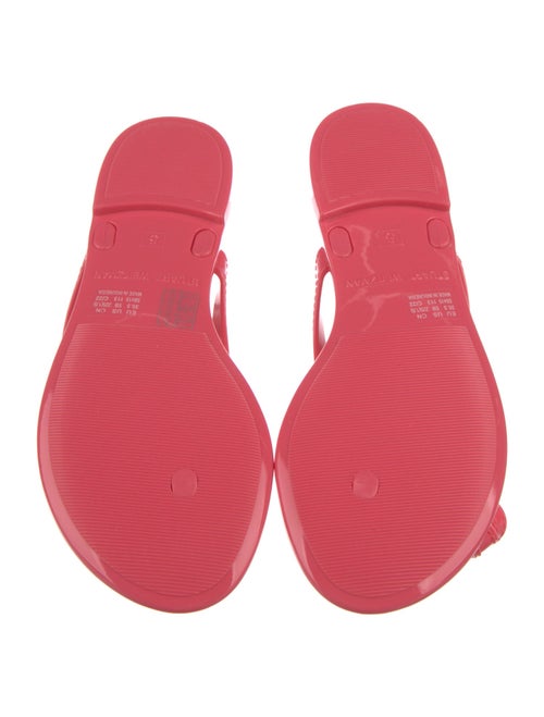 Stuart Weitzman Rubber Bow Accents Slides