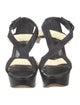 Stuart Weitzman Leather Animal Print Slingback Sandals