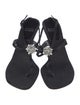 Stuart Weitzman Satin Crystal Embellishments Sandals