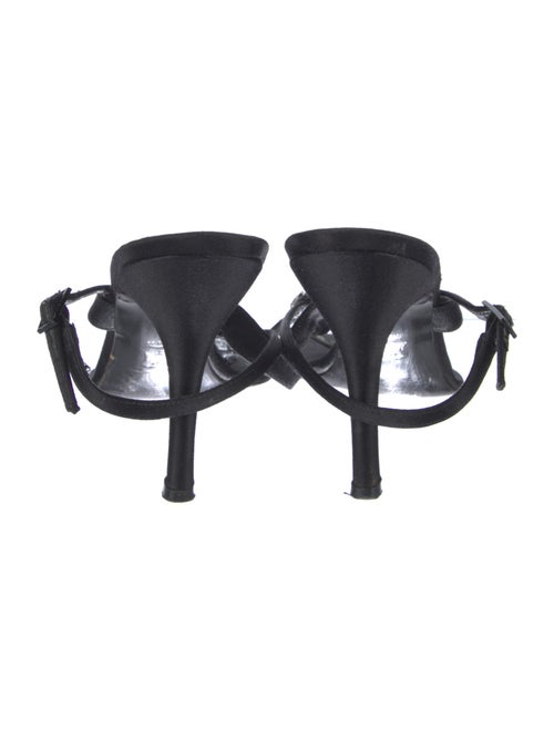 Stuart Weitzman Satin Crystal Embellishments Sandals