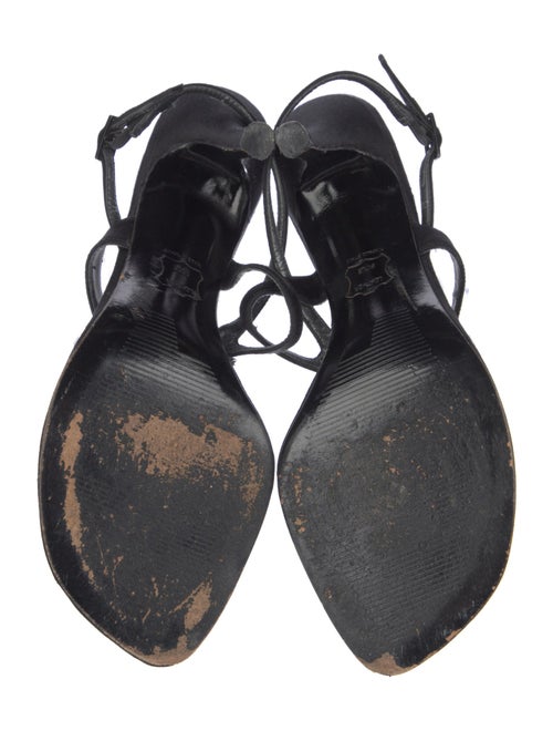 Stuart Weitzman Satin Crystal Embellishments Sandals