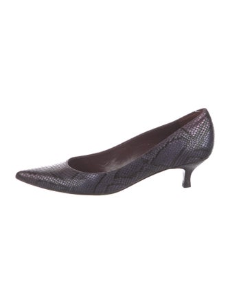 Stuart Weitzman Embossed Leather Pumps