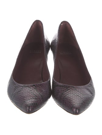 Stuart Weitzman Embossed Leather Pumps