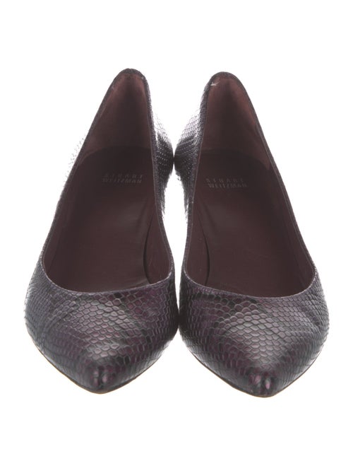Stuart Weitzman Embossed Leather Pumps