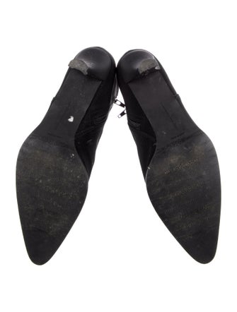 Stuart Weitzman Leather Trim Embellishment Boots