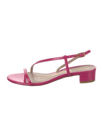 Stuart Weitzman Patent Leather Slingback Sandals